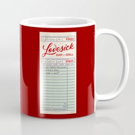 Lovesick Bar and Grill Guest Check Coffee Mug