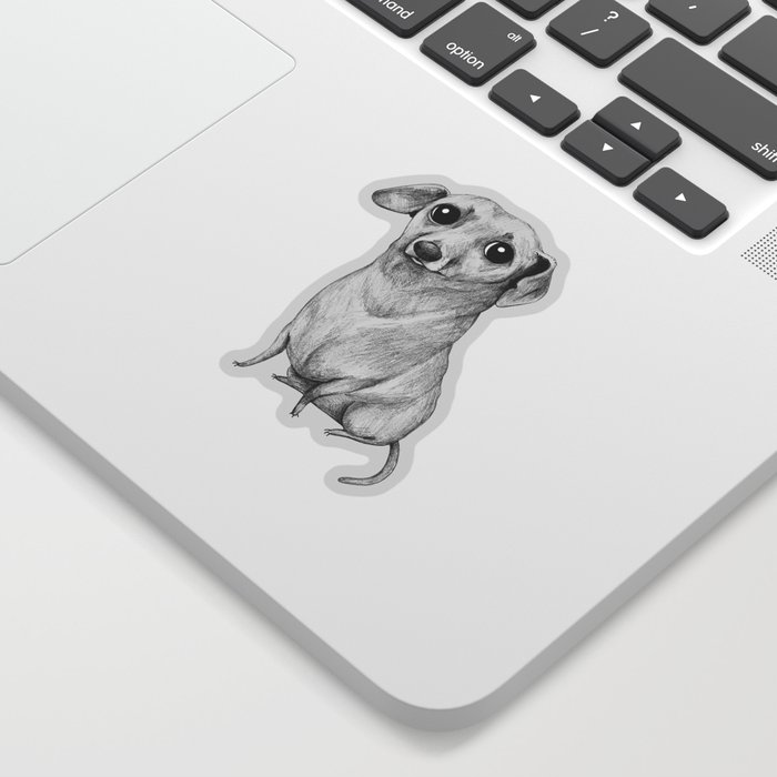 Monochrome Dachshund Sticker