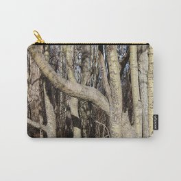 CROWDED GNARLED ASPEN TREES ON CRESCENT BEACH Carry-All Pouch