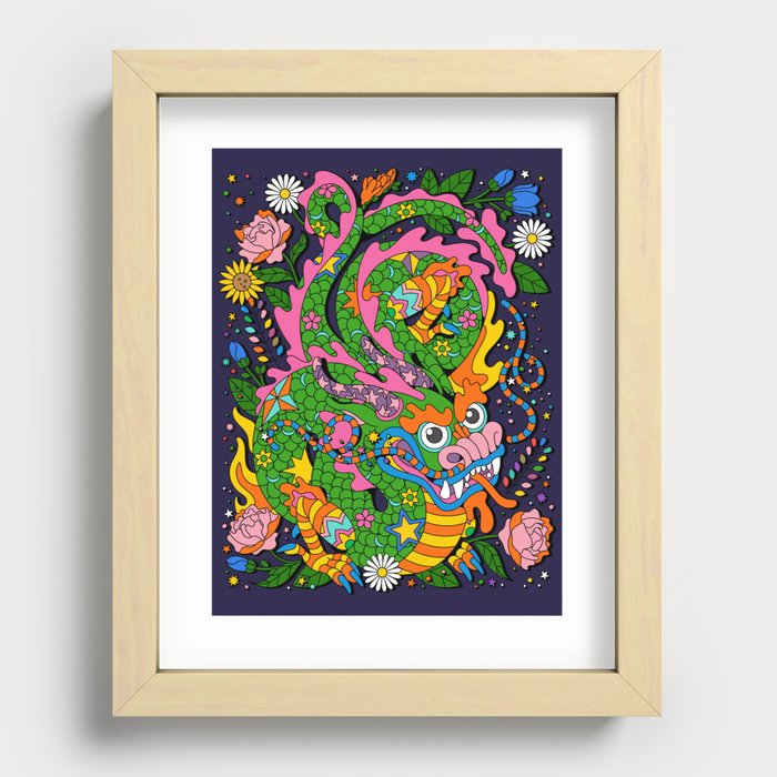 Lunar Chinese New Year Dragon Recessed Framed Print