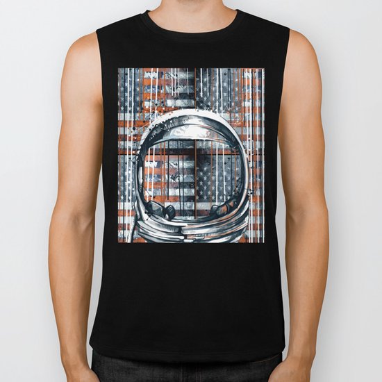 pop art usa collage 2 Biker Tank