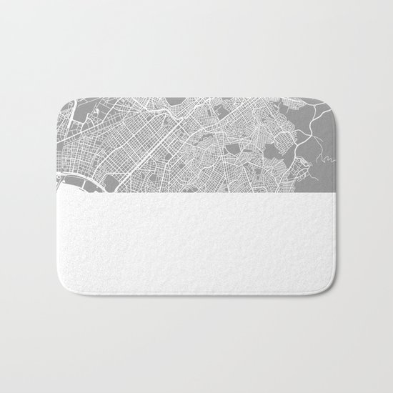 Athens map grey Bath Mat