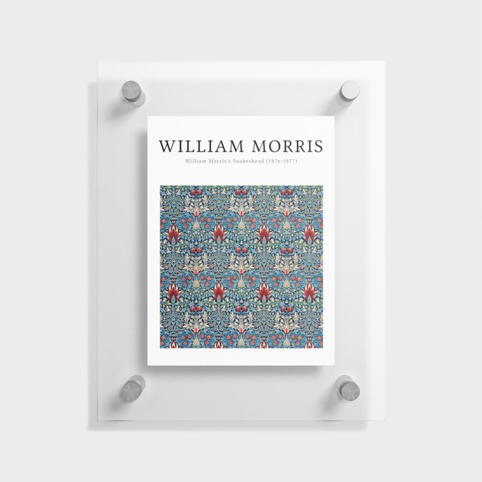 William Morris Snakeshead Floating Acrylic Print