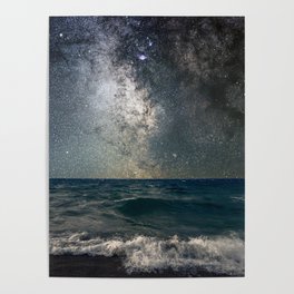 Milky Way Over The Sea Poster