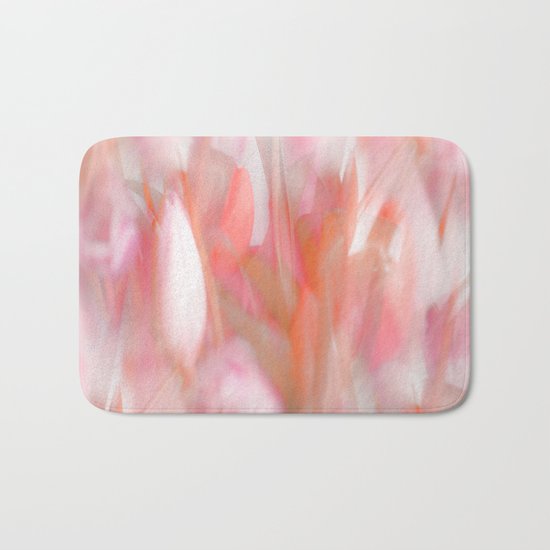 Pink Tulips Abstract Nature Spring Atmosphere Bath Mat