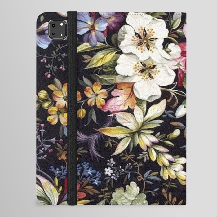 Dark Oriental Chinoiserie Floral 1788 William Kilburn iPad Folio Case