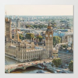 Great Britain Photography - Big Ben In The Canter Of London City Canvas Print