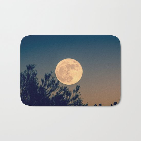 Full Moon Rising Bath Mat