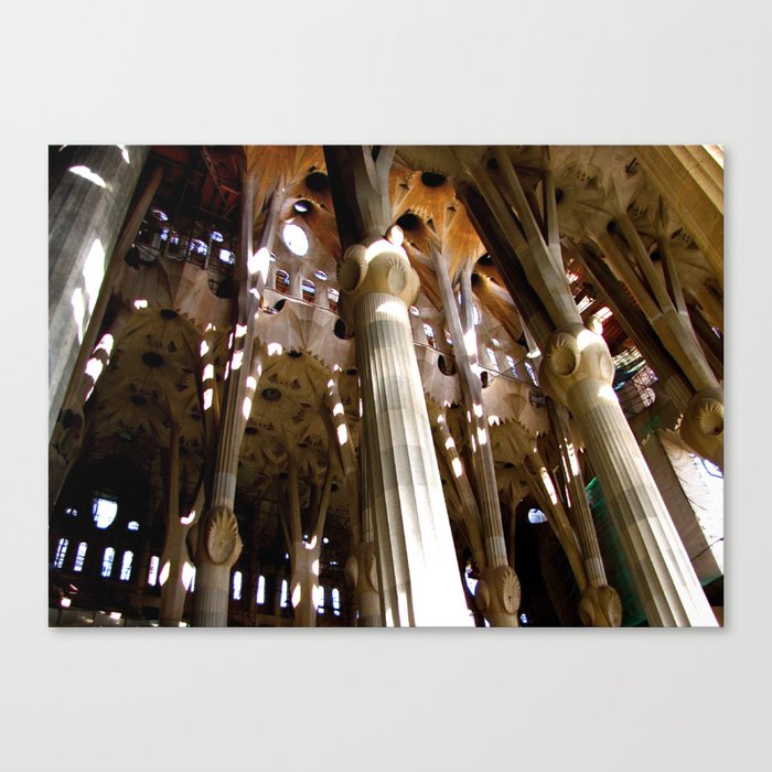  Sagrada Familia, looking up. Barcelona Canvas Print