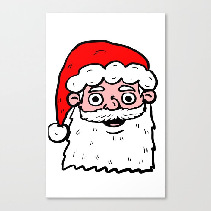 Cartoon Santa Face Canvas Print by Eric Allen | Society6 Cartoon Santa Face Canvas Print by Eric Allen | Society6