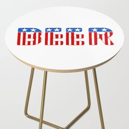 Usa Beer Text Stars And Stripes beer Side Table