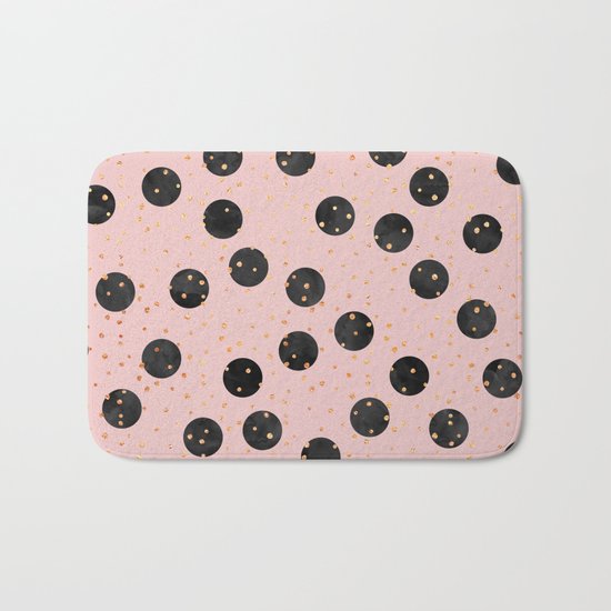 Black Dots Bath Mat
