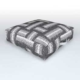 Monochrome pipes pattern Outdoor Floor Cushion