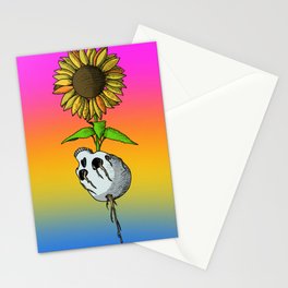 SkullflowerBG Stationery Cards
