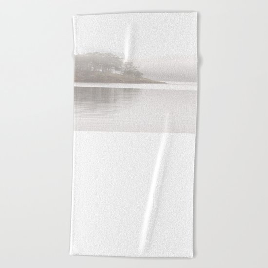 Foggy Crag Beach Towel