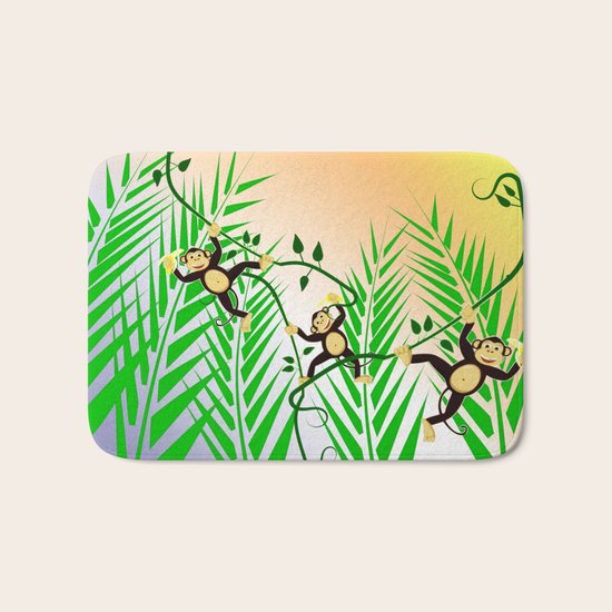 Funny Monkeys Bath Mat