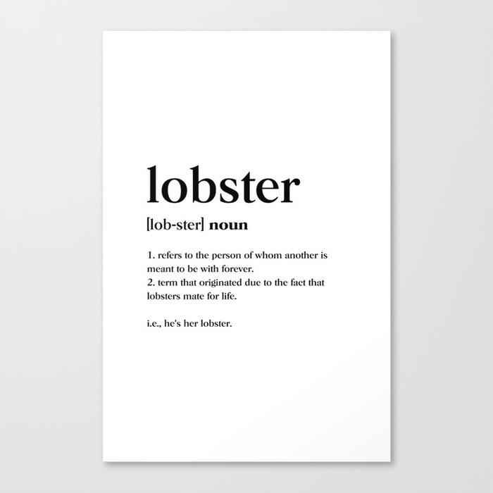 Lobster Definition Canvas Print