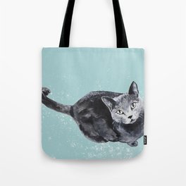 russian blue cat Tote Bag