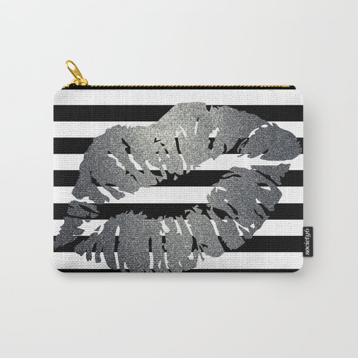 Metallic Kiss - Silver Carry-All Pouch