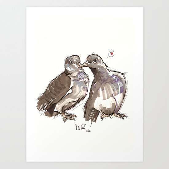 Love birds Art Print