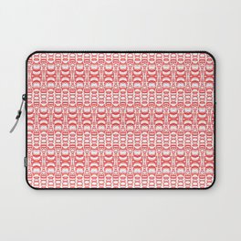 Dividers 07 in Red over White Laptop Sleeve