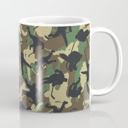 Ice Hockey Player Camo Woodland Forest Camouflage Pattern Coffee Mug