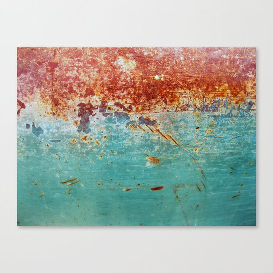 Teal Rust Canvas Print