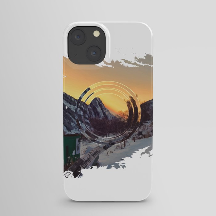 Mountains sunset iPhone Case