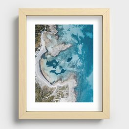 Abstract aerial beach shot Italy Recessed Framed Print