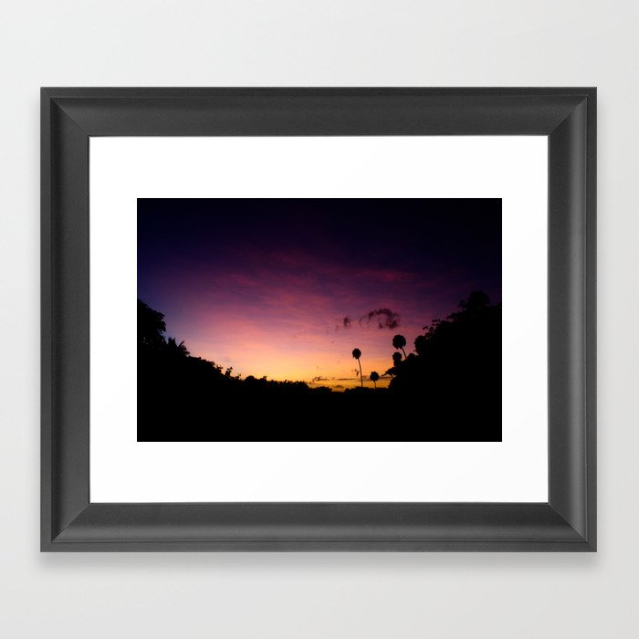 Beautiful Multi Colored Sunset Framed Art Print