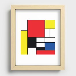 Geometric Mondrian Style A Recessed Framed Print