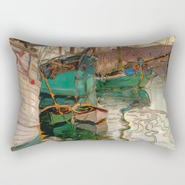 Egon Schiele a landscape enhanced with artificial intelligence Rectangular Pillow