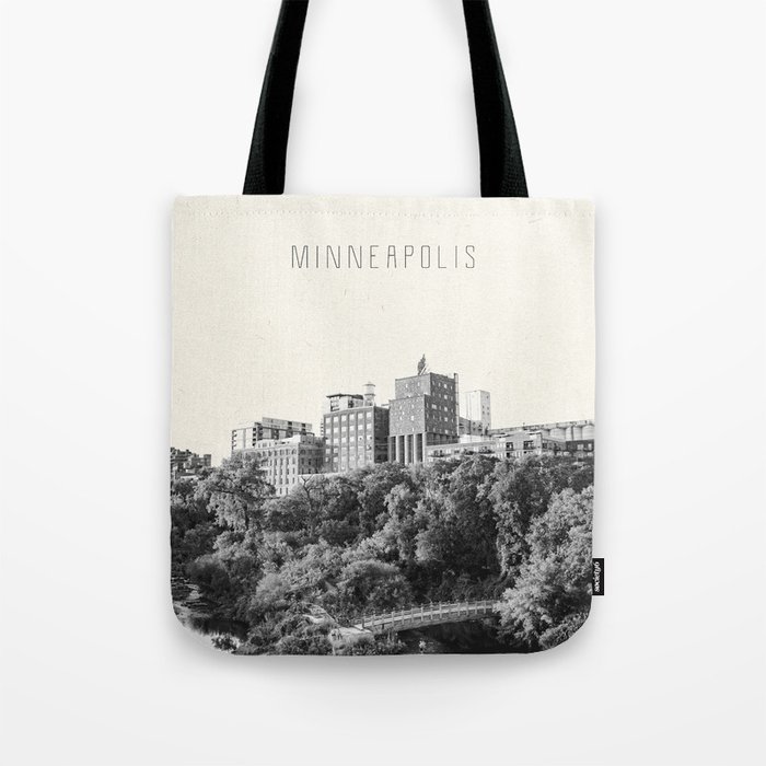 Minneapolis Architecture | Black and White Photography and Texture Tote Bag