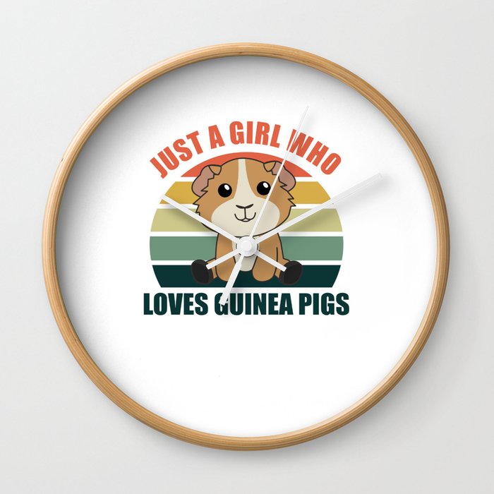 Just A Girl who Loves Guinea Pigs - Sweet Guinea Wall Clock