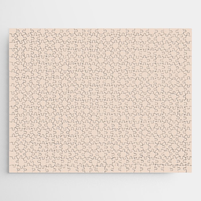 Ultra Pale Apricot Solid Color Pairs PPG Canyon Peach PPG1070-1 - All One Single Shade Hue Colour Jigsaw Puzzle