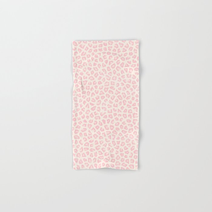 Modern ivory blush pink girly cheetah animal print pattern Hand & Bath Towel
