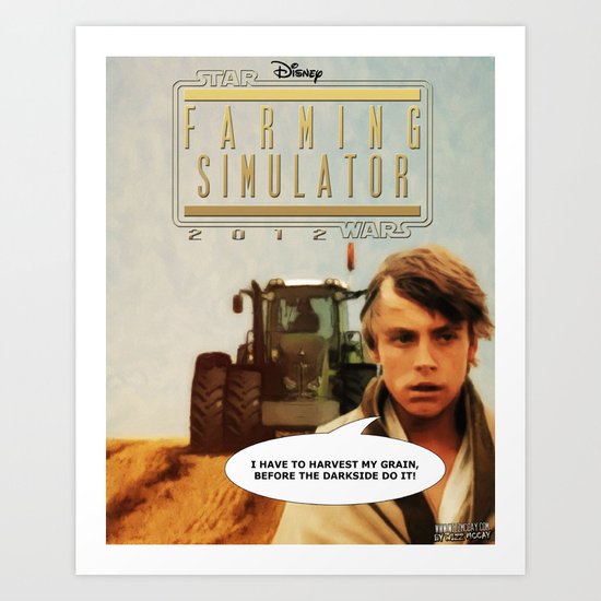 Star Wars Farming Simulator Art Print