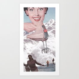 Doris Whisker - Avalanche whipped cream Art Print