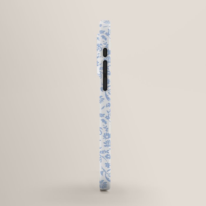 Ditsy Toile Floral Blue and White