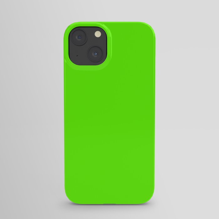 fluorescent neon green iPhone Case
