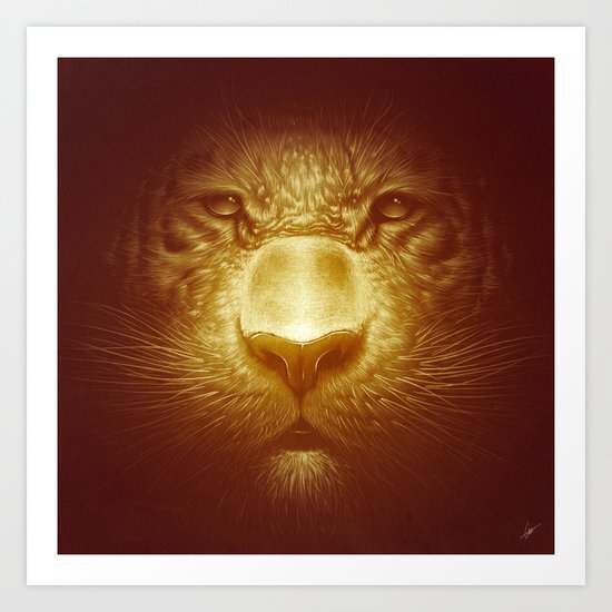 Gold Tiger Art Print
