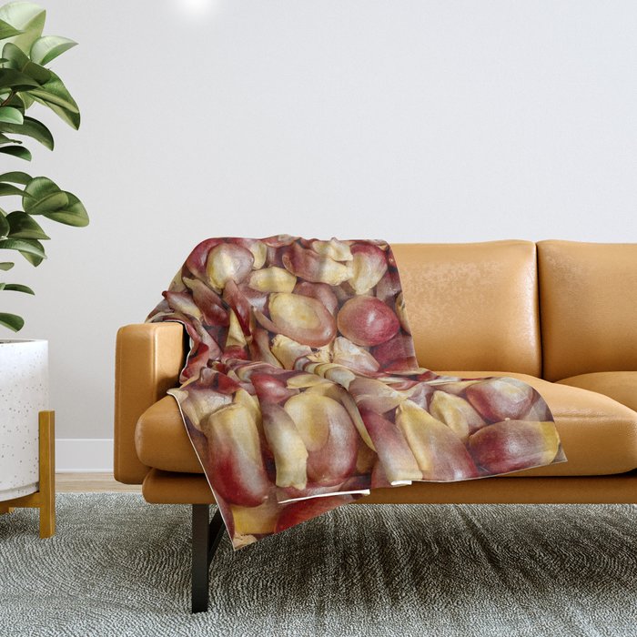 Purple and Rouge Popcorn Kernels Food Photograph Pattern Design Throw Blanket