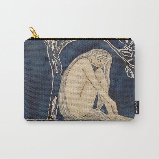 Girl sleeping under magnolia flowers Carry-All Pouch