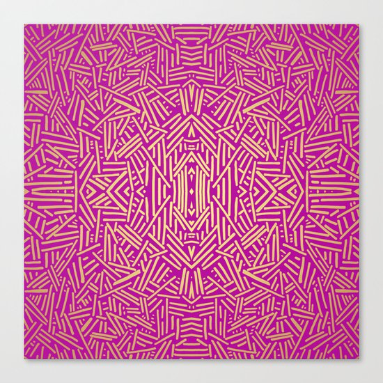 Radiate (Yellow/Ochre Raspberry) Canvas Print