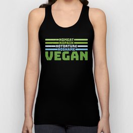 Vegan Typography Green Unisex Tank Top