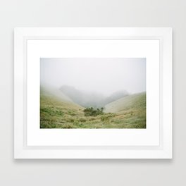 mt tam in the fog Framed Art Print