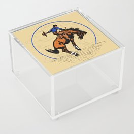 Full Moon Bronc & Cowboy Acrylic Box