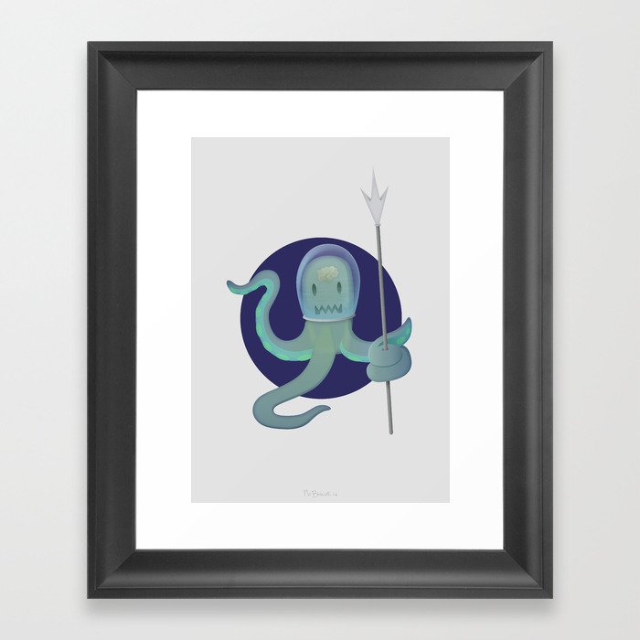 Lil Alien - Squiddy  Framed Art Print