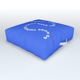 Young and Alive Royal Blue Wavy Typography Outdoor Floor Cushion