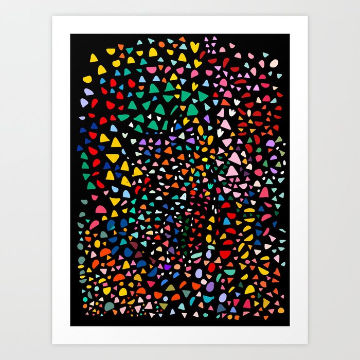 Abstract Confetti Terrazzo Colorful Pattern Art Decoration Art Print